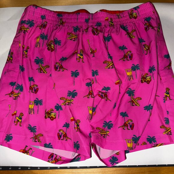 Chubbies 5.5"Men's Tear Away Swim Trunks w/ Swim Brief - The Dino Racers - Large - Picture 2 of 5